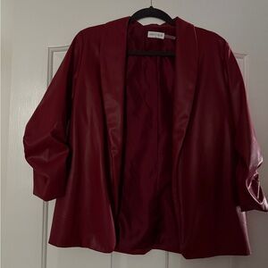 Vestique Women's Faux Leather Blazer